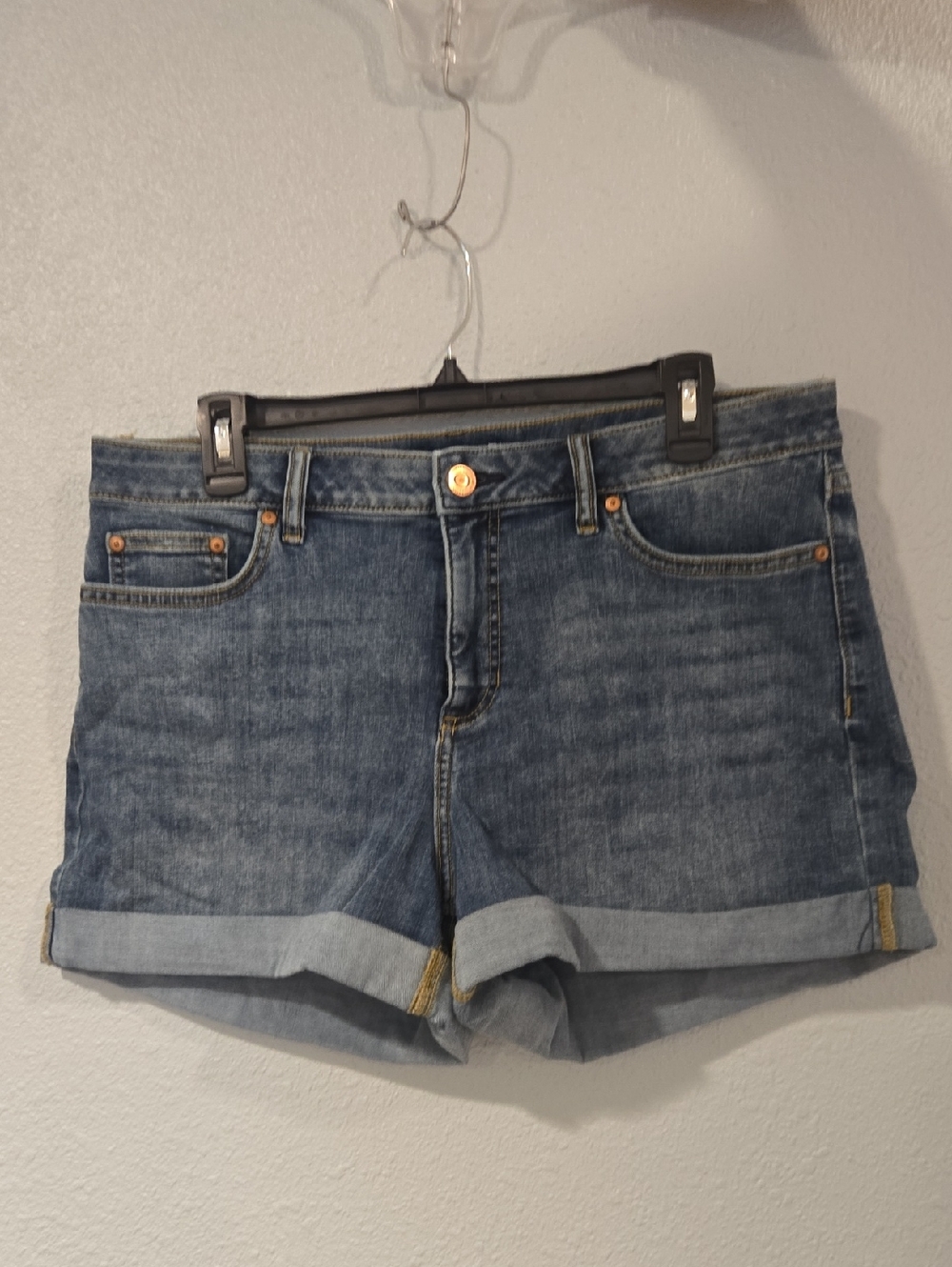 LC Lauren Conrad Rolled Cuff Denim Shorts - Blue